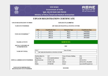 ISO certificate